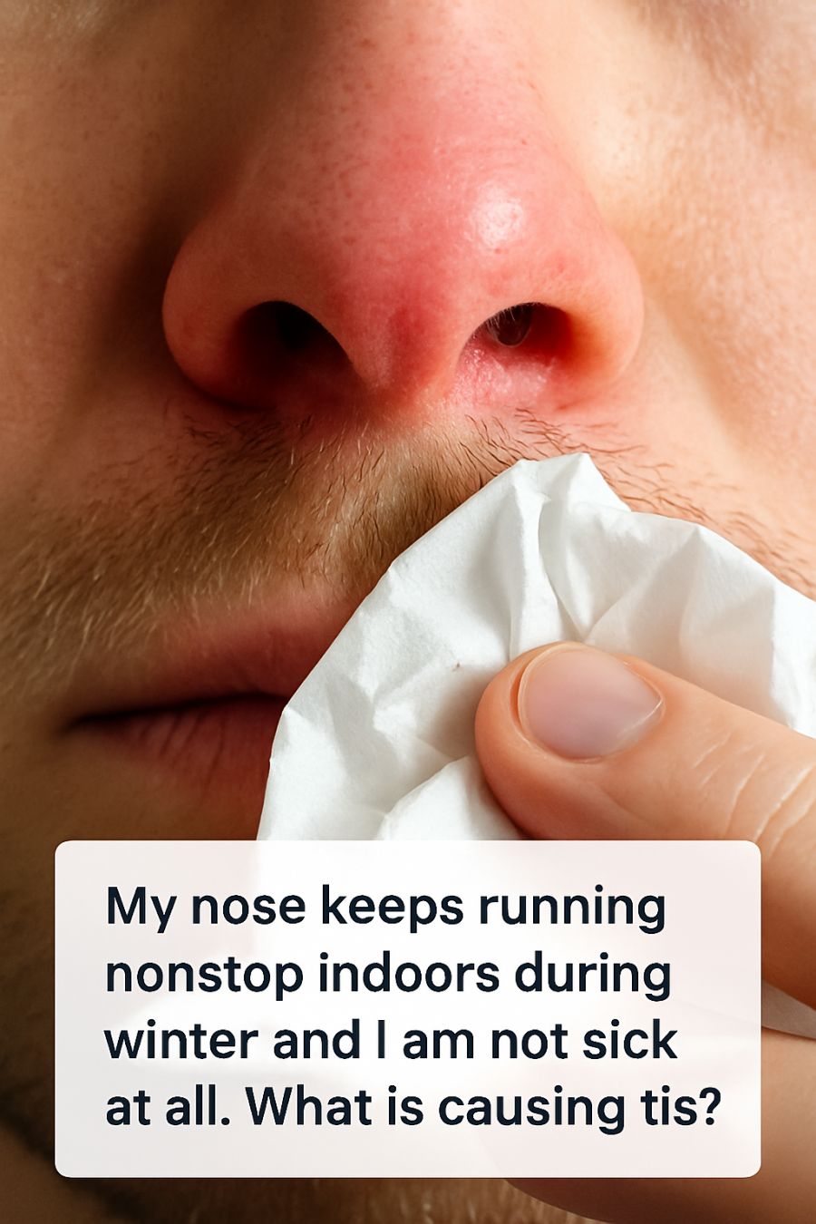 My nose keeps running nonstop indoors during winter and I am not sick at all. What is causing this?