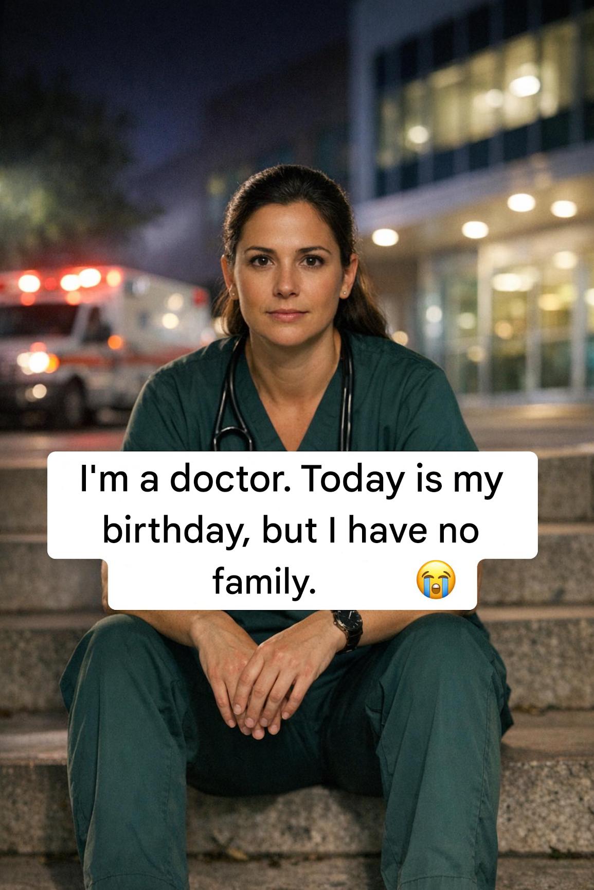 After another long shift, I sat for a moment on the hospital stairs to catch my breath. Inside, life doesn’t stop: sirens, hallways, urgent decisions, families waiting for news. Outside, the silence feels different, heavier. Today I helped people I don’t even know get back home. I saw hugs of relief and tearful goodbyes. And when it was my turn to be remembered, my phone went blank. No messages, no calls. Just the screen on and the night. I’m not looking for applause. I chose this profession and I’m proud of it. But birthdays make it clear what’s missing: sometimes you take care of everyone and, in the end, there’s no one to ask if you got home safe. What would you say to someone celebrating their birthday alone today?
