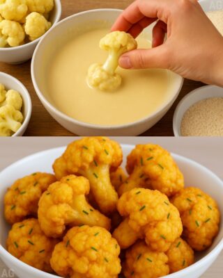 The best cauliflower tempura I’ve ever made – crispy on the outside and soft on the inside