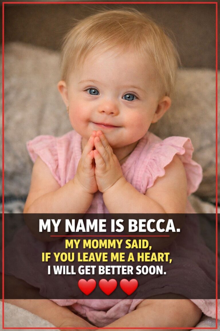 THIS TINY ANGEL’S PRAYER HANDS WARM EVERY HEART – BECCA’S SWEET PLEA FOR LOVE AND HEALING