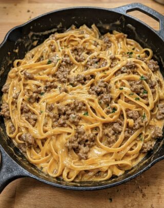 Garlic Butter Beef Pasta