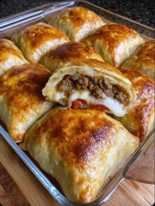 Taco pocket stuffed with cheese