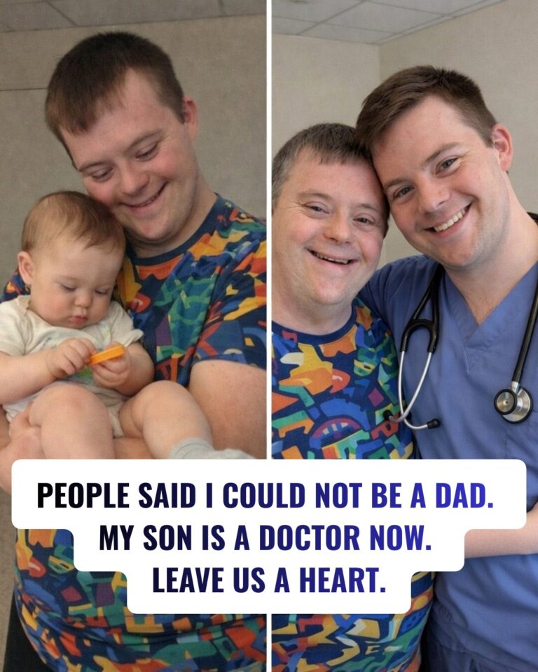 People said I could not be a dad. My son is a doctor now. Leave us a heart.