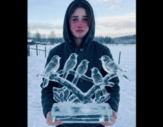 ✨❄️ A Frozen Masterpiece Made of Silence and Heart 🦅💔