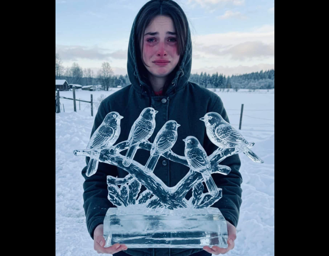 ✨❄️ A Frozen Masterpiece Made of Silence and Heart 🦅💔