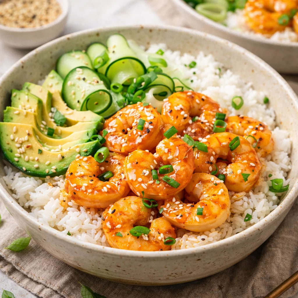 Honey Butter Garlic Shrimp Bowls