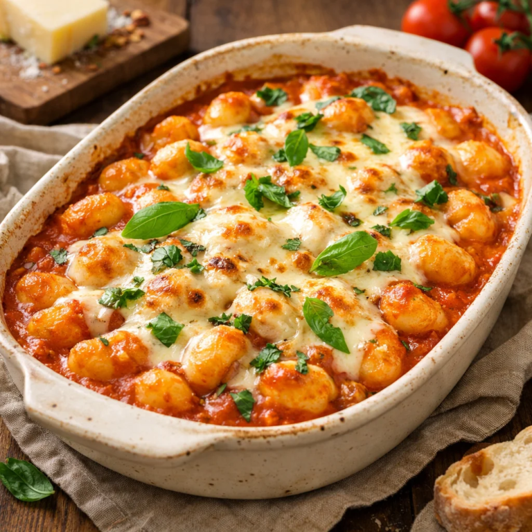 Cozy Baked Creamy Tomato Gnocchi