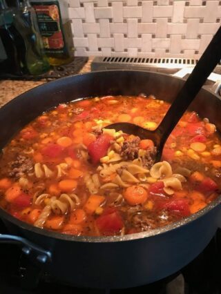 VEGETABLE BEEF NOODLE SOUP
