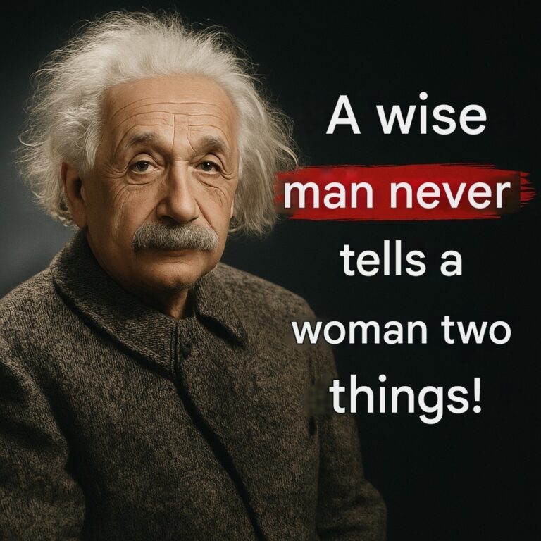 Albert Einstein: What a wise man never says to a woman