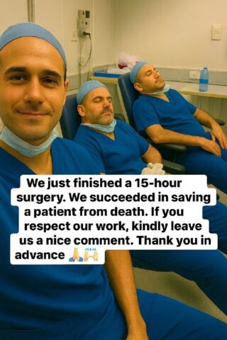 We spent 15 hours in the operating room