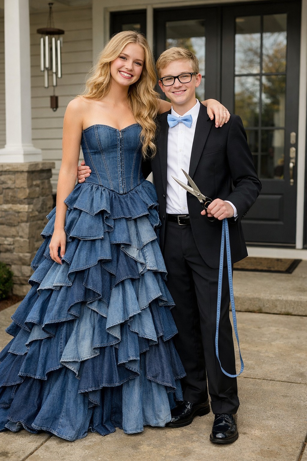 My Stepmom Refused to Buy Me a Prom Dress—My Brother Sewed One from Our Late Mom’s Jeans, and What Happened Next Left Her Speechless