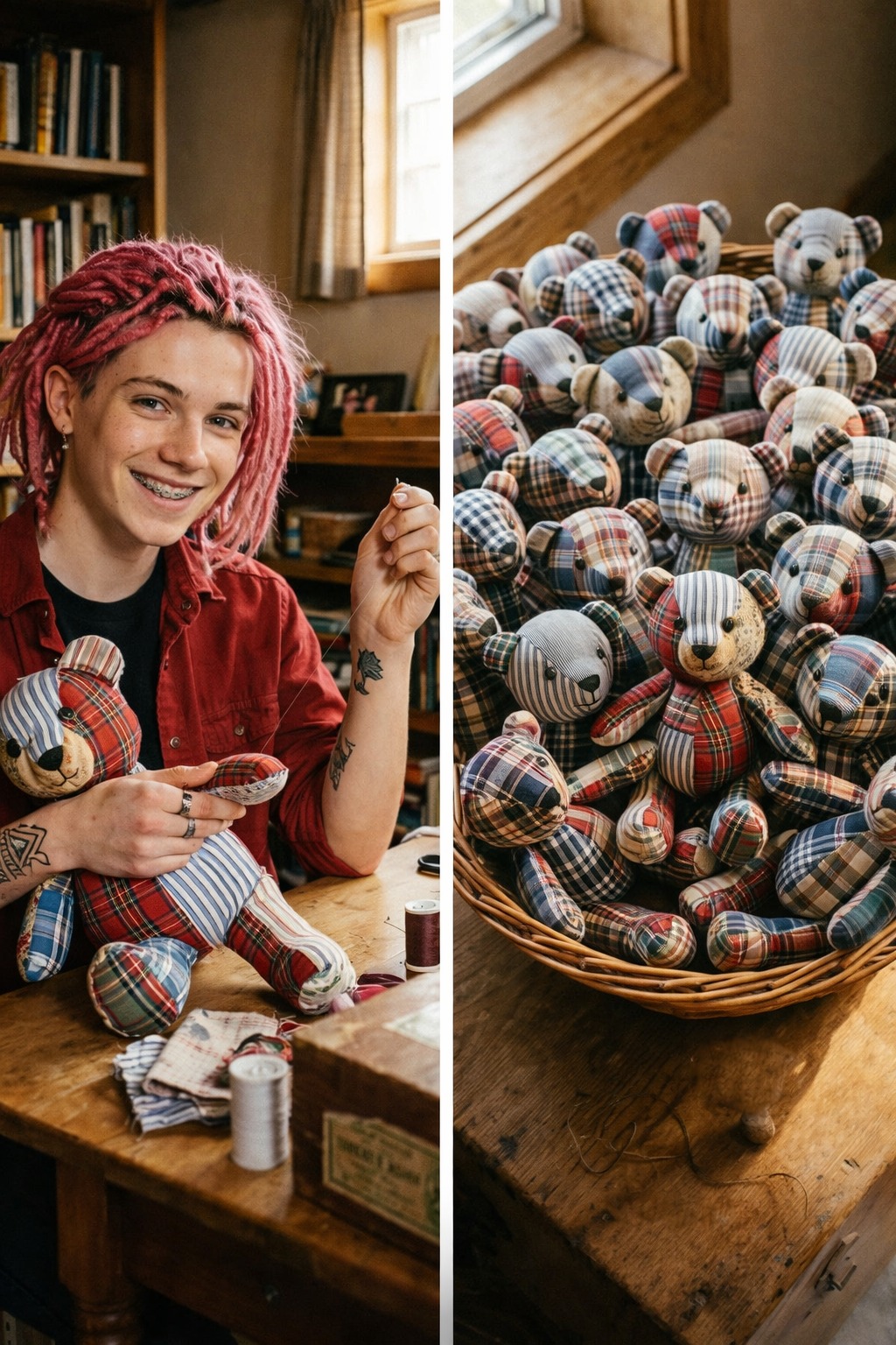 My Teen Son Sewed 20 Teddy Bears from His Late Dad’s Shirts for a Local Shelter – When 4 Armed Deputies Showed Up at Dawn, I Was Stunned by What They Pulled out of Their Cruiser
