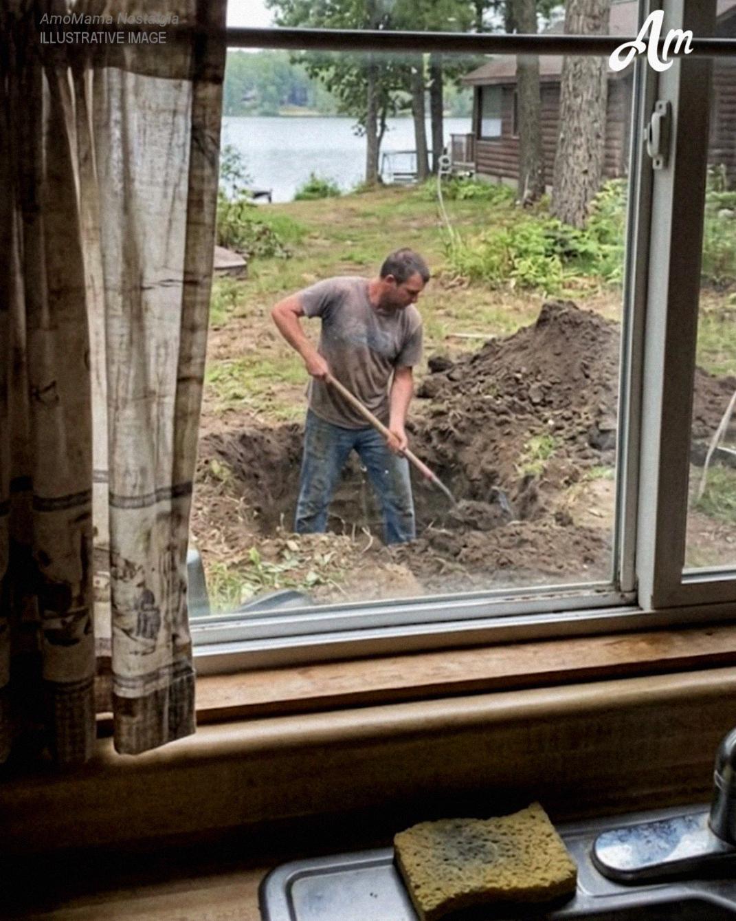 My Husband Said He Was out of Town for Work – Then I Found Him Digging a Hole Behind Our Lake House, Yelling, ‘Don’t Come Closer!’