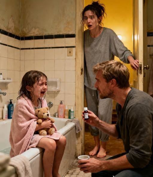 My five-year-old daughter always bathed with my husband.