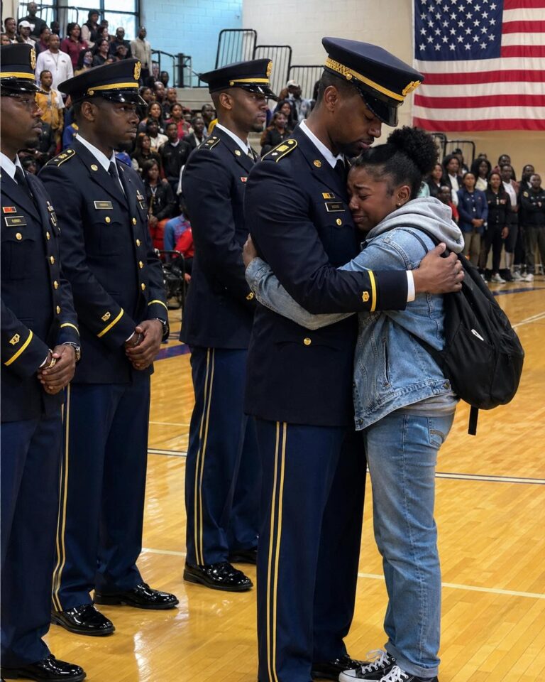 My 14-Year-Old Got Detention for Defending Her Marine Dad – When Four Men in Uniform Walked Into the School, the Entire Building Went Silent