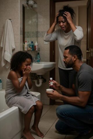 My five-year-old daughter always took a bath with my husband