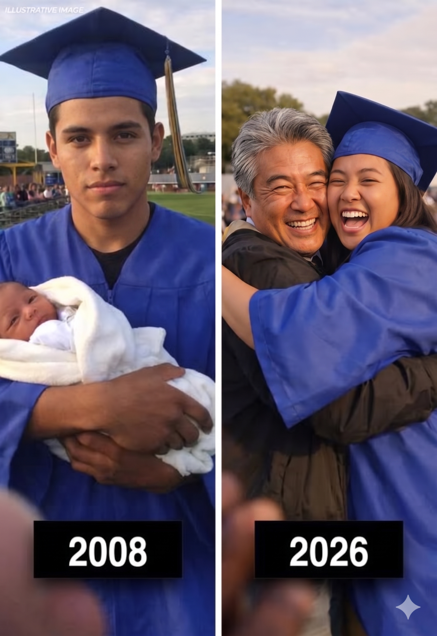 The night before his graduation, my dad found a baby in his bike basket — 18 years later, the woman who abandoned her showed up at my ceremony