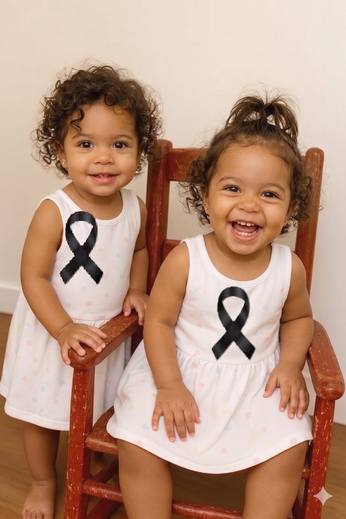 Young woman puts both babies inside the fir… See more