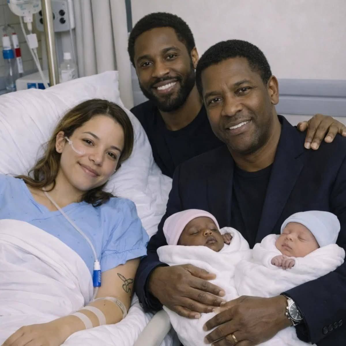 Denzel Washington and his son John David Washington